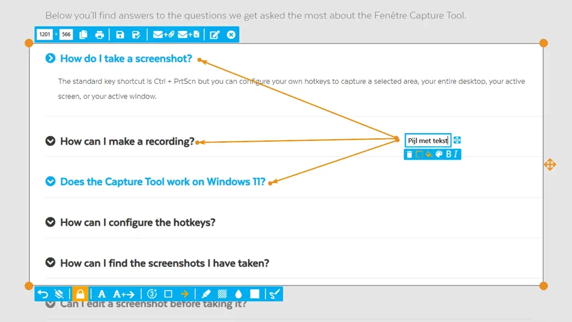CAP Schermafbeelding