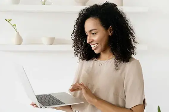 Portfolio Stock Gebruiker Op Laptop