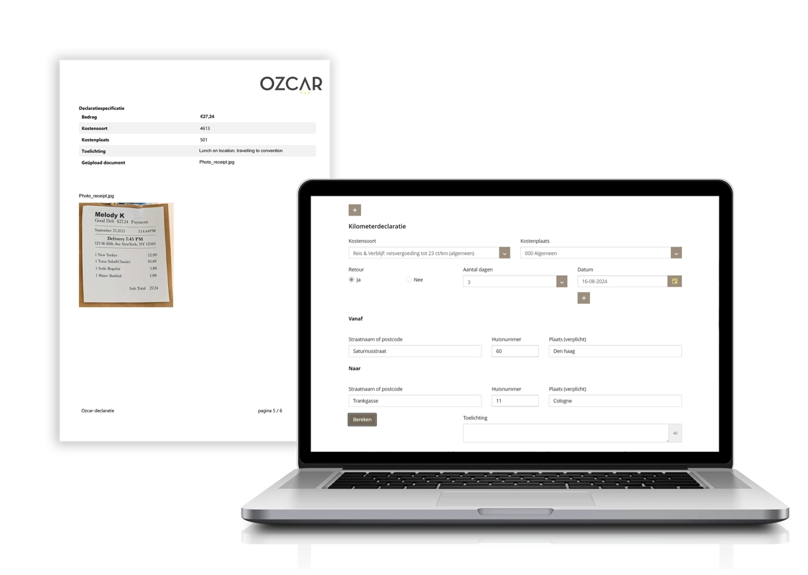 Declaratieformulier digitaliseren met calculaties