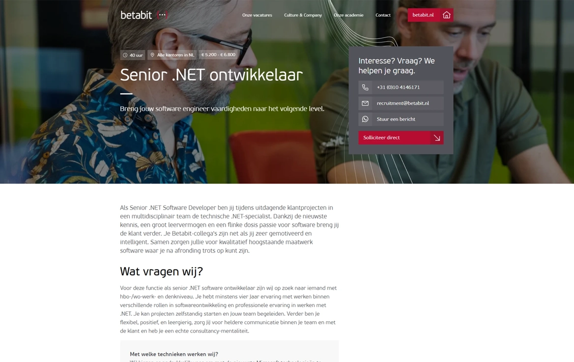 Werken Bij Website Ontwikkeling